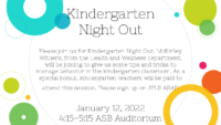 Kindergarten Night Out – January 2022 Flyer