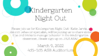 Kindergarten Night Out March 9, 2022