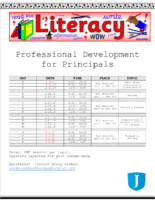 Literacy PD for Principals Flier 17-18