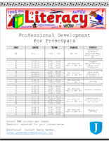 Literacy PD for Principals Flyer