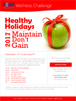 Maintain Don’t Gain Healthy Holidays Flyer Nov 2017