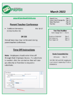March 2022 Payroll Information