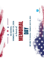 May 2026 Memorial Day No School Reminder Memorial Day pdf