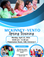 McKinney Vento Spring Training Flyer 2024