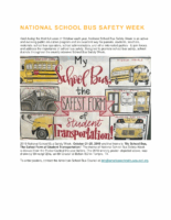 National School Bus Safety Week Poster Contest