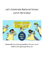 National School Lunch Hero Day Flyer 2026