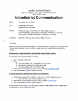 New Teacher Math Training 2025-26