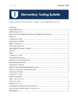 November 2017 Elementary Testing Bulletin