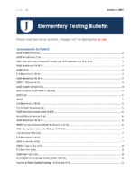 October 2017 Elementary Testing Bulletin