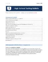 October 2017 High School Testing Bulletin