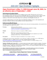 Open Enrollment Highlights 2020-2021