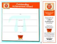 Oustanding Achievement Award Certificate
