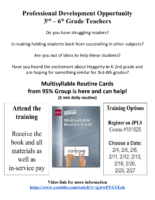 PD Flyer – 95% Group – Multisyllable Word Cards