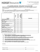 PT Classified Assistant-Employment Evaluation Form 4-18