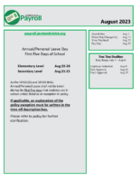 Payroll Information Aug 2023 – Pauli Young