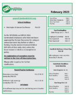 Payroll Information February 2023