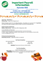 Payroll Information Sept 2025