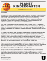 Planet Kindergarten November Newsletter