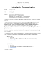 Professional Development Memo for ESI training