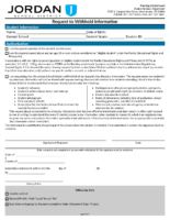 Request to Withhold Information 2025-26
