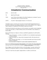 Requests for Sign Language Interpreters for Graduation 2017-18