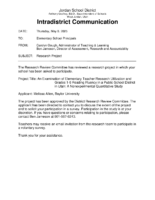 Research Project – An Examination of Elementary Teacher Research