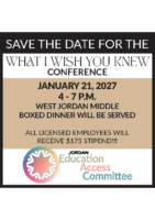 Save the date- What I wish you knew