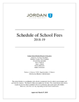 Schedule of School Fees 2018-19
