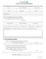 Secondary Course Request Application
