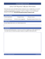 Self Reported Indicators for the 2019-20 School Year