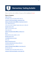 September 2019 Elementary Testing Bulletin