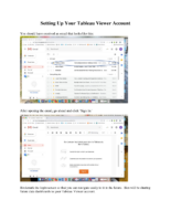Setting Up Your Tableau Viewer Account