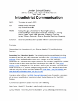 Sex Ed Update – HB281 Memo