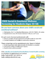 Social & Emotional Wellness Screening 2019-20
