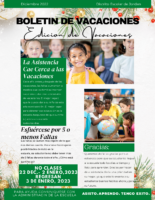 Spanish Elementary December Attendance Newsletter 2022