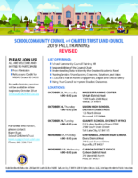 State Land Trust SCC Training Schedule 2019-20