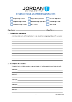 Student Club Charter Declaration