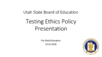 Testing Ethics Presentation, 2019-20
