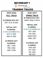 Training Tracks for Middle Schools