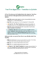 True Time Transition to Qmlativ – Approvers