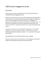 USBE Educator Engagement Survey Questions 2024