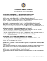 USBE Licensing FAQ’s