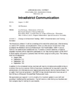 WIAT-4 Implementation and Training Schedule