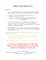 WIDA Test Results Checklist