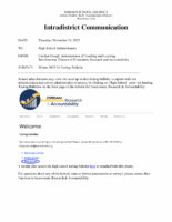 Winter 2025-26 High Testing Bulletin