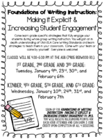 Winter Flyers for Writing and Online Literacy Classes