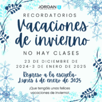 Winter Recess Reminder 2024-2025 Facebook Post (Spanish)