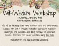 Wit & Wisdom Workshop Flyer