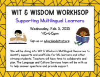 Wit & Wisdom Workshop Flyer