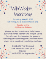 Wit & Wisdom Workshop Flyer